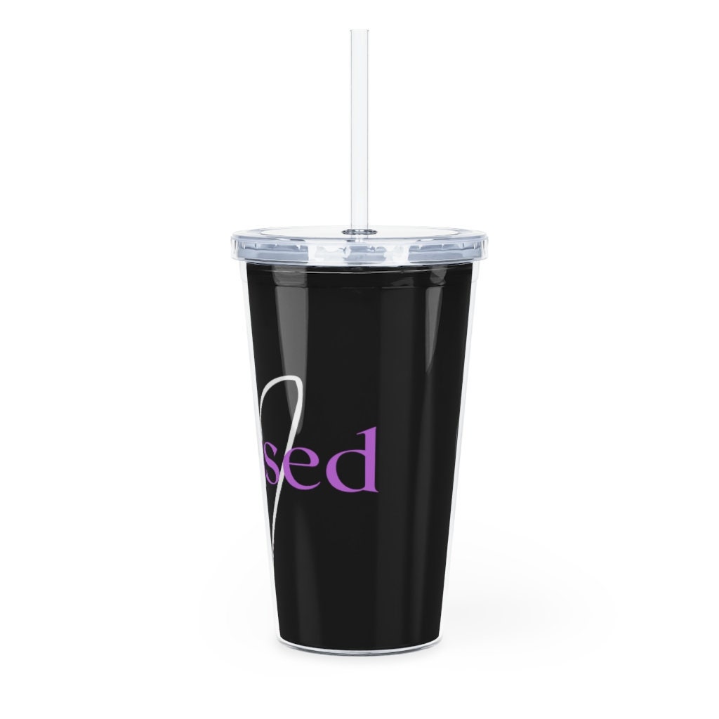 Plastic Tumbler with Straw