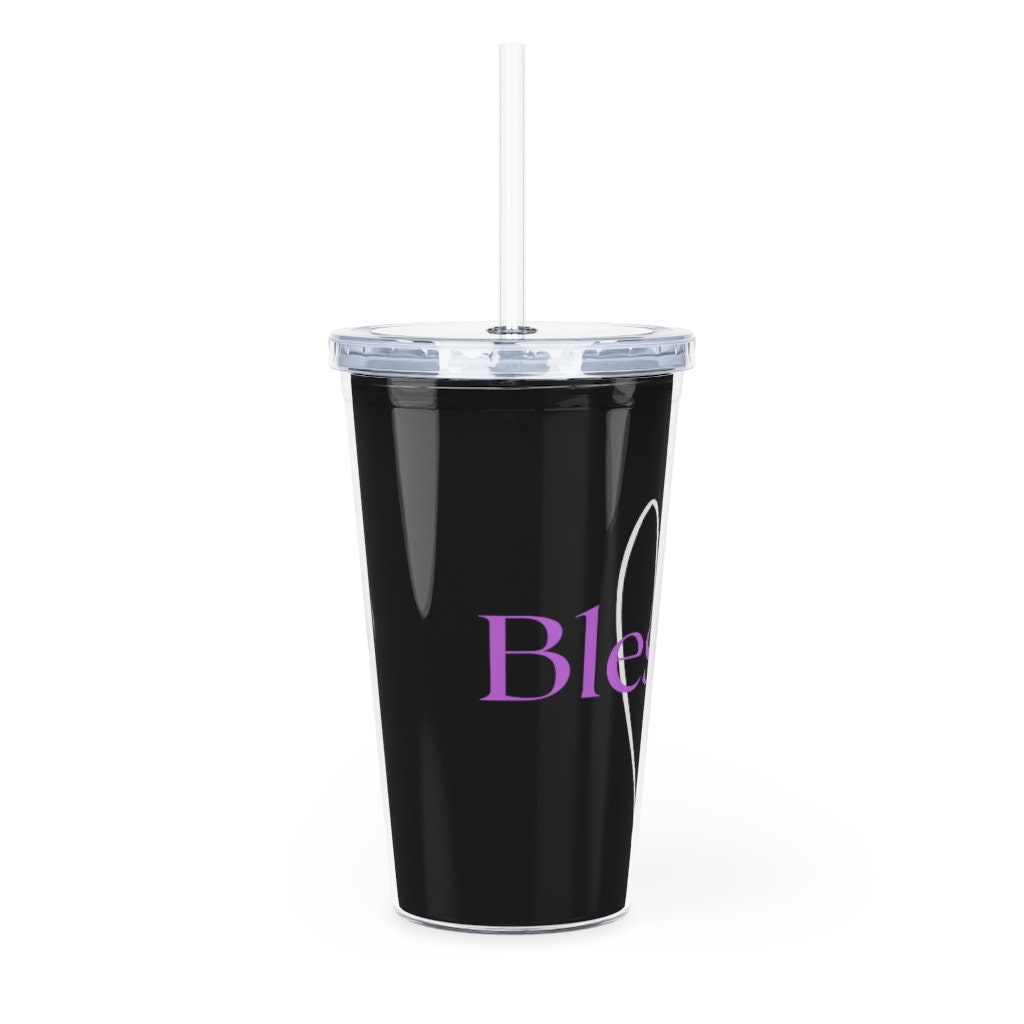 Plastic Tumbler with Straw